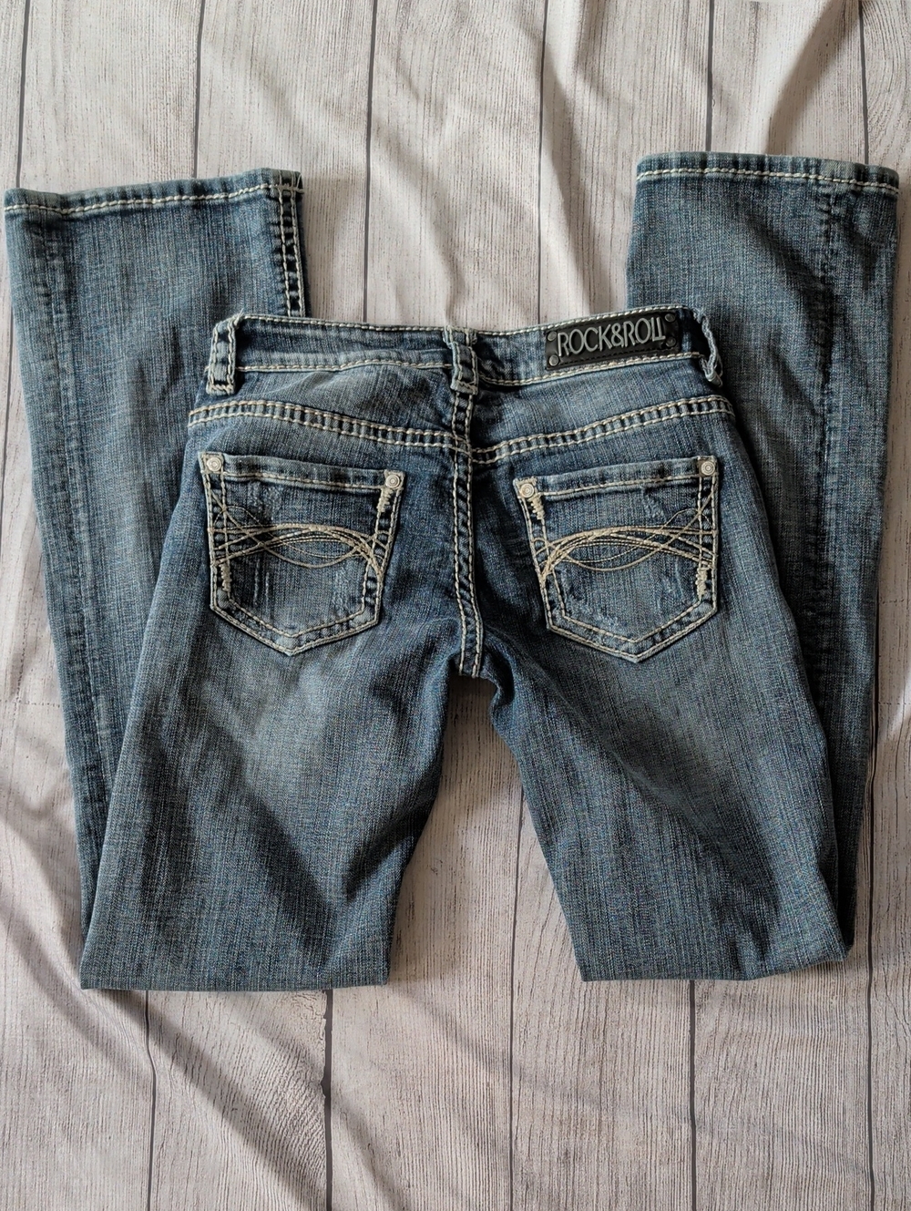 Rock & Roll Women's Bootcut Jeans in Faded Blue